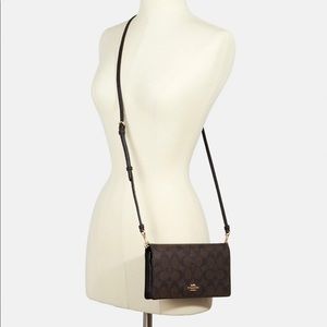 Anna Foldover Crossbody Clutch In Signature Canvas!!!